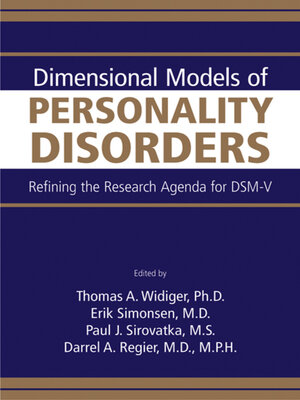 cover image of Dimensional Models of Personality Disorders